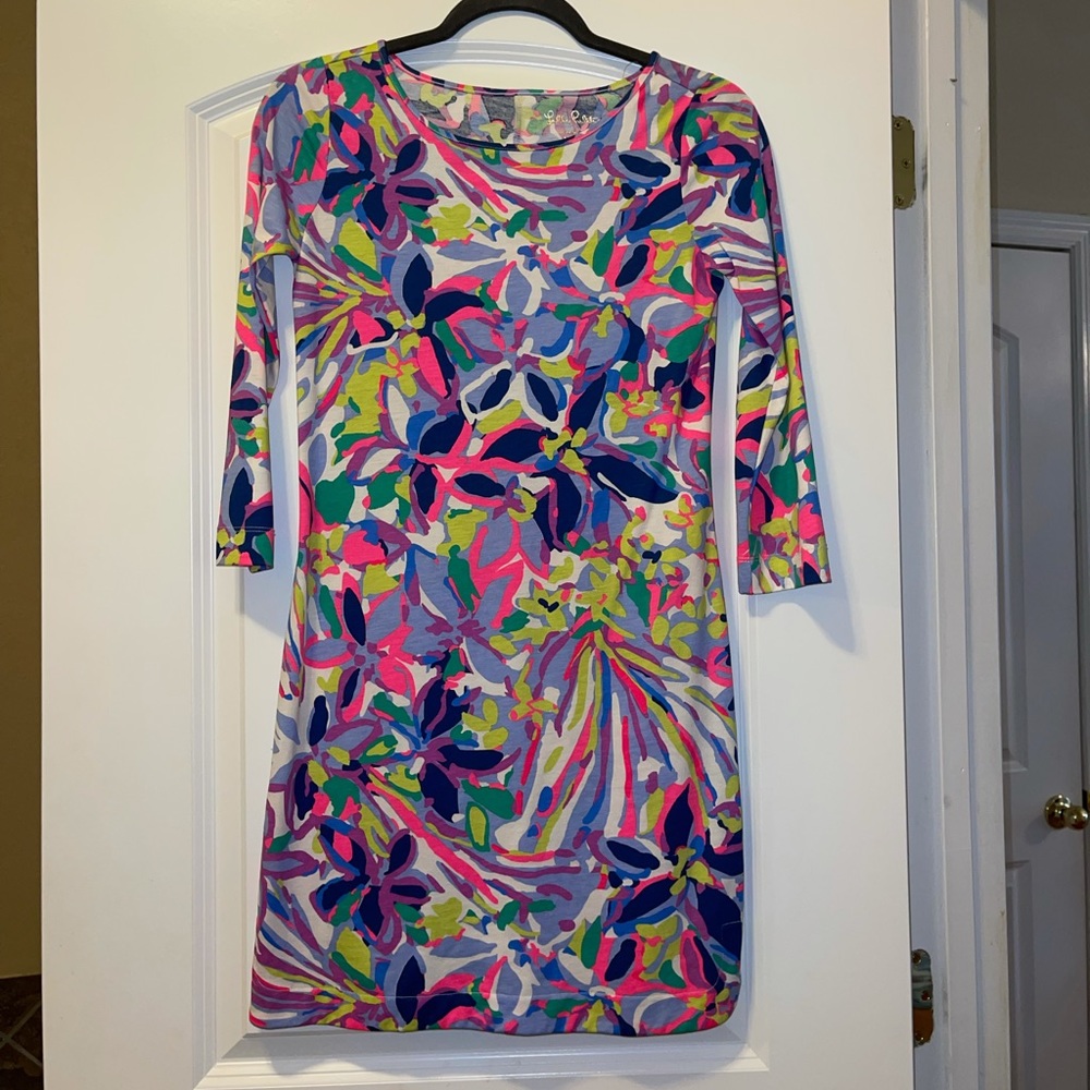 lilly pulitzer 3/4 sleeve dress xxs marlowe